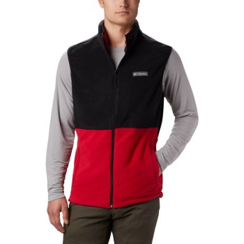 Columbia Gilet Heren, Basin Trail Fleece Big Blauw Rood Zwart, 20HYCNBZG